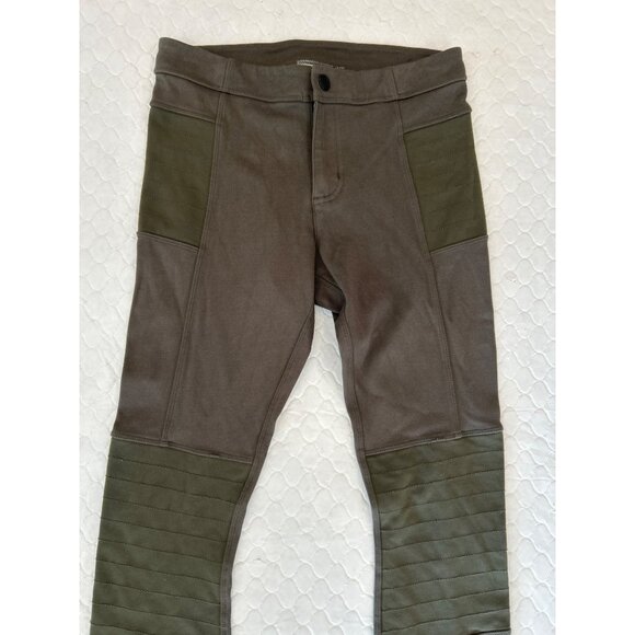 Athleta Trailsetter Motto Motion Athleisure Pants Size 2 Olive Green Ankle Zip - Picture 2 of 10